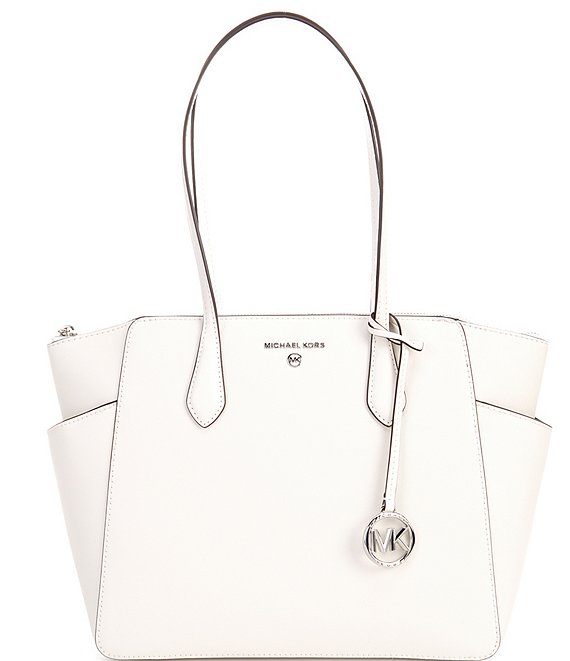 Buy Michael Kors Marilyn Medium Saffiano Leather Tote Bag, White Color Men