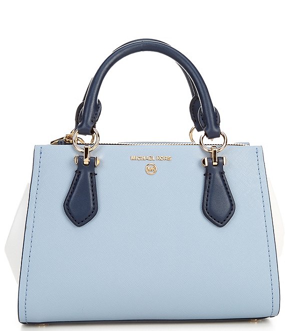 Michael Kors Marilyn Small Color-block Saffiano Leather Crossbody Bag in  Blue