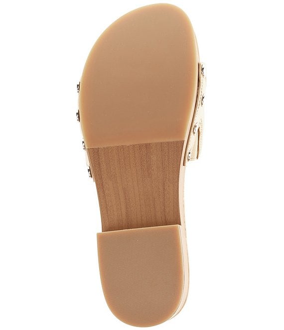 Michael Kors Mayes Woven Platform Block Heel Slide Sandals | Dillard's