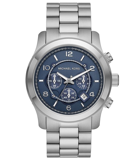 Michael Kors Men's Runway Chronograph Stainless Steel Bracelet Watch ...