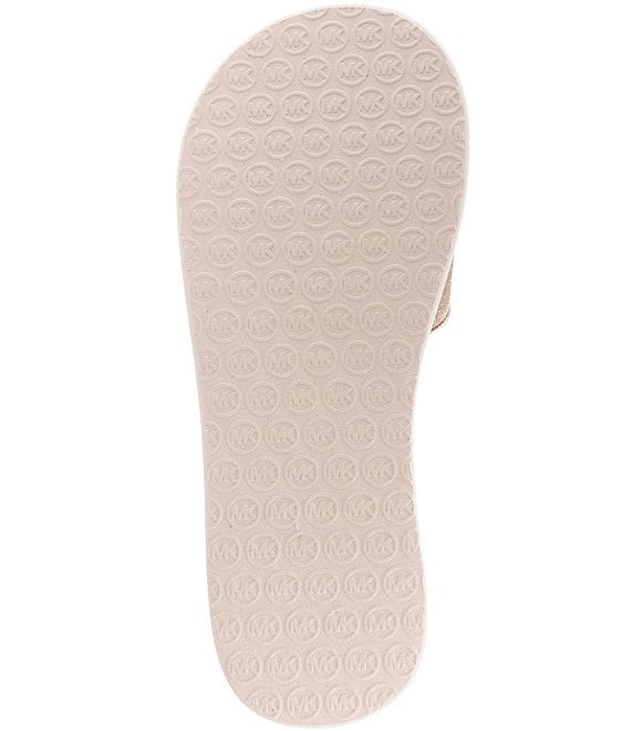Michael Kors MK Logo Glitter Slide Sandals | Dillard's