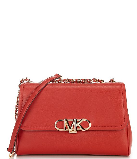 Michael Kors Red Leather Wallet Shoulder Crossbody Bag