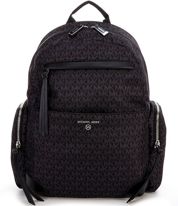 Michael Kors Prescott Black Signature Logo Large Backpack | Dillard's