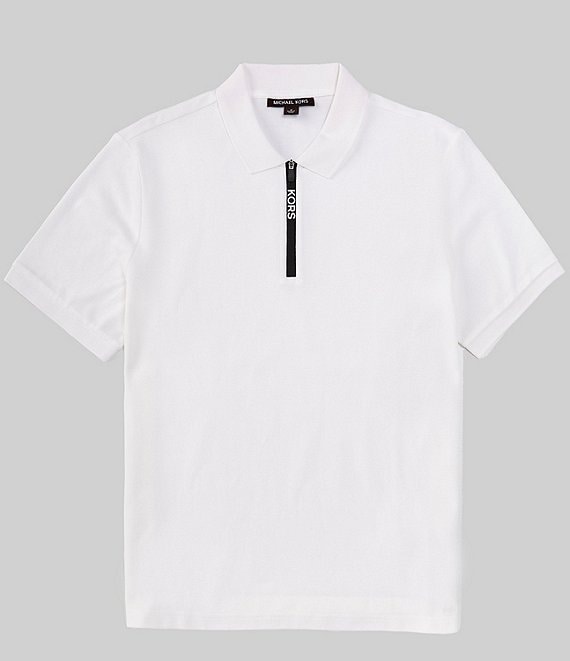 White zip cheap polo shirt