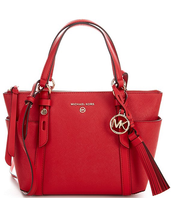 MICHAEL KORS " RIVINGTON " LARGE BRIGHT RED SAFFIANO LEATHER TOTE  BAG BNWT
