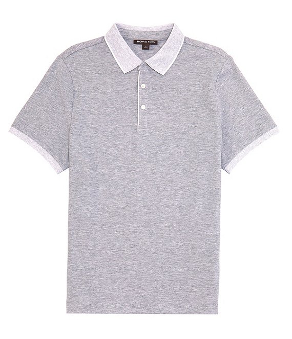 Michael Kors Textured Tipped Short Sleeve Polo Shirt | Dillard's