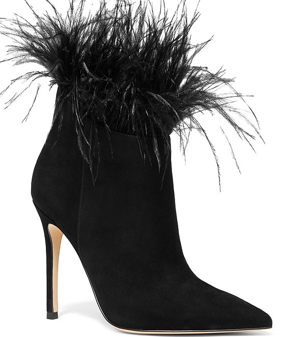Michael Kors Whitby Suede Feather Booties | Dillard's
