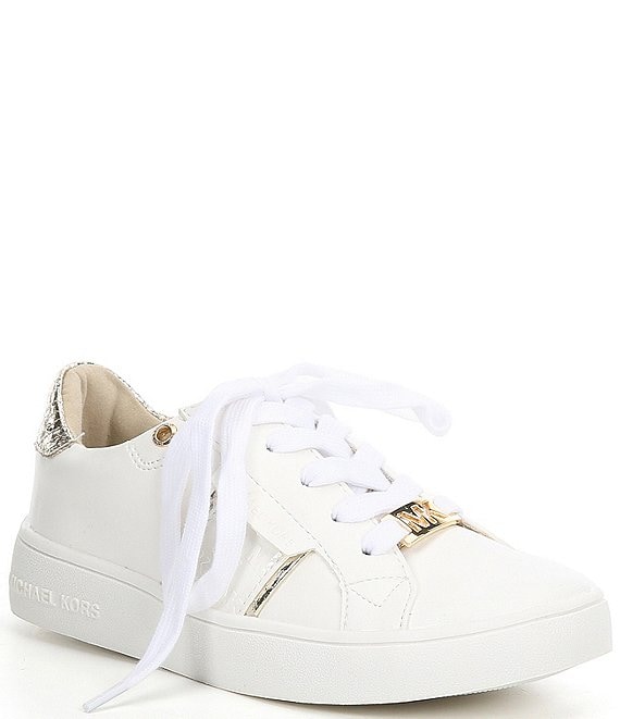 Color:White - Image 1 - MICHAEL Michael Kors Girls' Jem Adell Lace-Up Sneakers (Youth)
