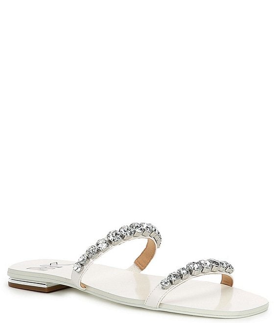 MICHAEL Michael Kors Jessa Jewel Banded Leather Flat Sandals | Dillard's