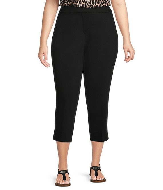 NWT Womens Duluth Trading Company NoGA Namastash Capri Pants Black Plus  Size 3X  Inox Wind