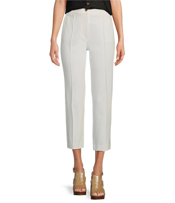 MICHAEL Michael Kors Ponte Knit Straight Leg Front Seam Crop Pant ...