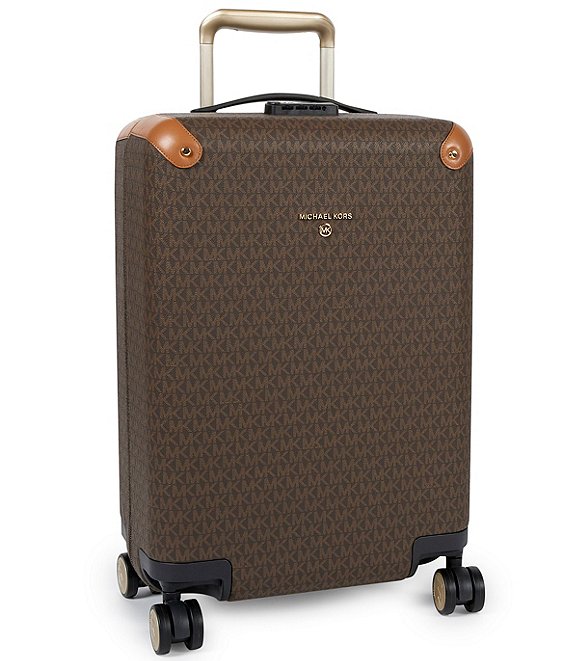 Color:Brown/Acorn - Image 1 - MICHAEL Michael Kors Signature Small Travel Hardcase Trolley Luggage
