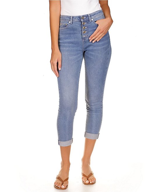 MICHAEL Michael Kors Skinny High Waisted Cropped Selma Jeans | Dillard's