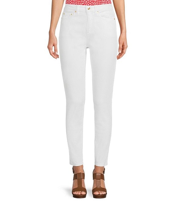 MICHAEL Michael Kors Stretch Denim High Waisted Ankle Skinny Jeans ...