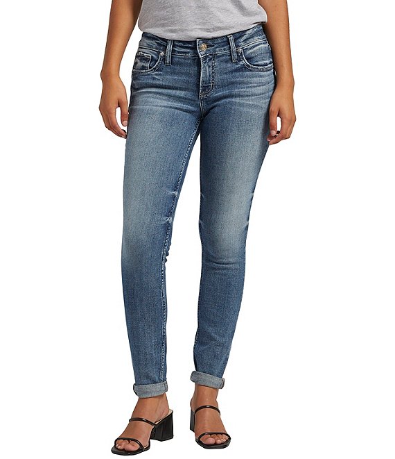 Mid Rise Girlfriend Skinny Jeans | Dillard's