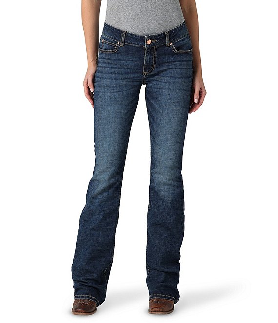 Wrangler® Mid Rise W Stitch Back Pocket Bootcut Jeans