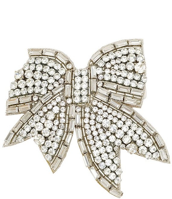 Color:Silver - Image 1 - Alfie Crystal Bow Hairclip