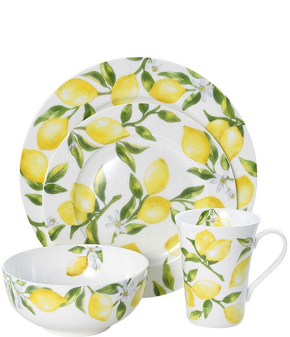 Mikasa Lemons 16-Piece Dinnerware Set, Service for 4 | Dillard's