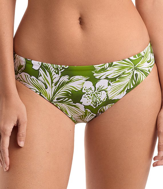 Mimi Flamingo Soleil Solids Logan High Waist Hipster Swim Bottom