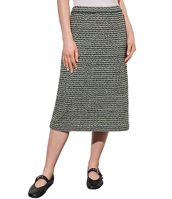 Ming Wang Tweed Knit Midi Pencil Skirt | Dillard's