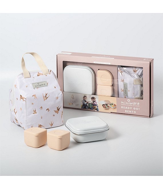 Color:Golden Swallow - Image 1 - Ready Grow Kids Bento Box & Lunch Tote Set - Golden Swallow