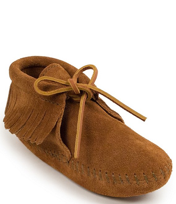 Color:Brown - Image 1 - Kids' Suede Fringe Boot Softsole (Toddler)