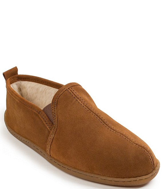 Color:Brown - Image 1 - Men's Suede Romeo Slippers