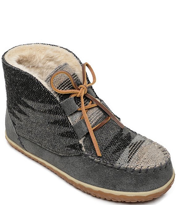 lace up moccasin booties