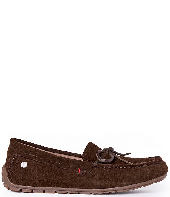 Minnetonka Grey Suede Moccasin Loafers with Tan Laces size 10 W Minnetonka Moccasins - Etsy main image 2