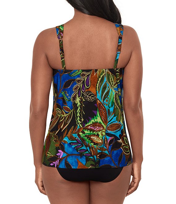 Miraclesuit Amazonia Dazzle Underwire Tankini Swim Top & Solid