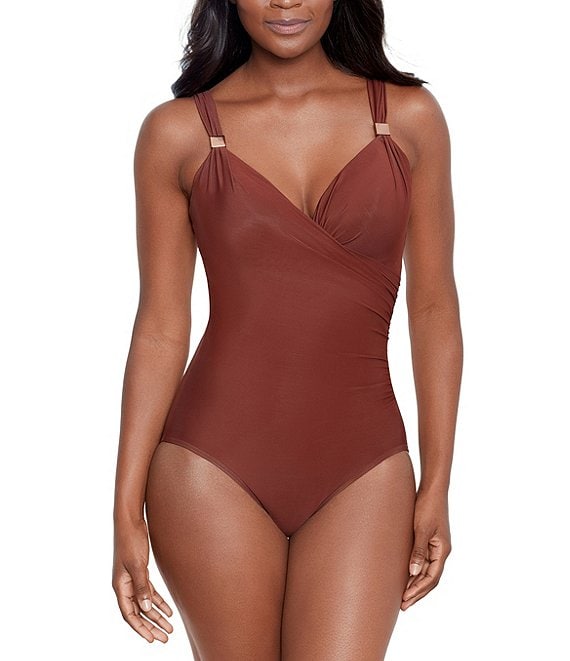 Miraclesuit Razzle Dazzle Siren Underwire Shaping V-Neck One Piece