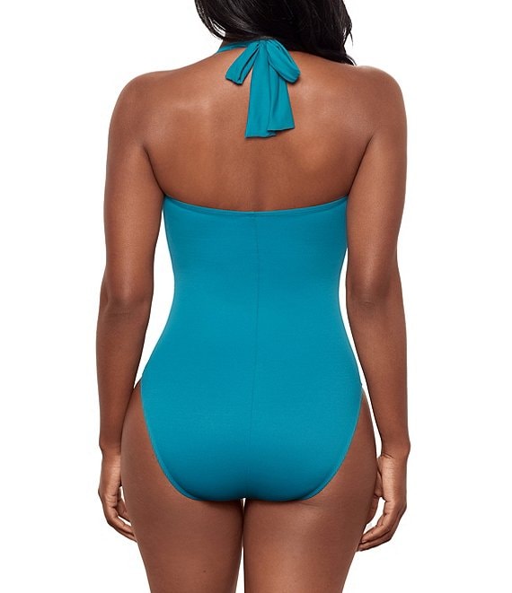 Miraclesuit Rock Solid Utopia Halter Tie Neck Underwire One Piece