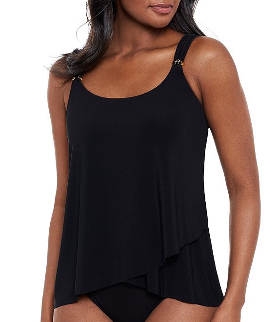 Miraclesuit Solid Dazzle Hardware Underwire Tankini Swim Top