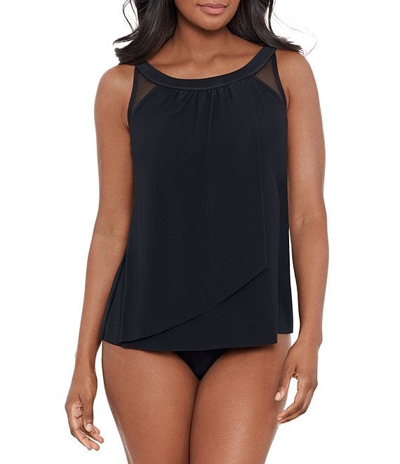 Miraclesuit Ursula Solid Scoop Neck DD-Cup Size Underwire Bra Tankini Swim Top