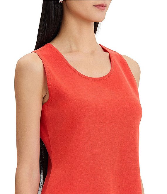 MISOOK Knit Double Scoop Neck Sleeveless Tank | Dillard's