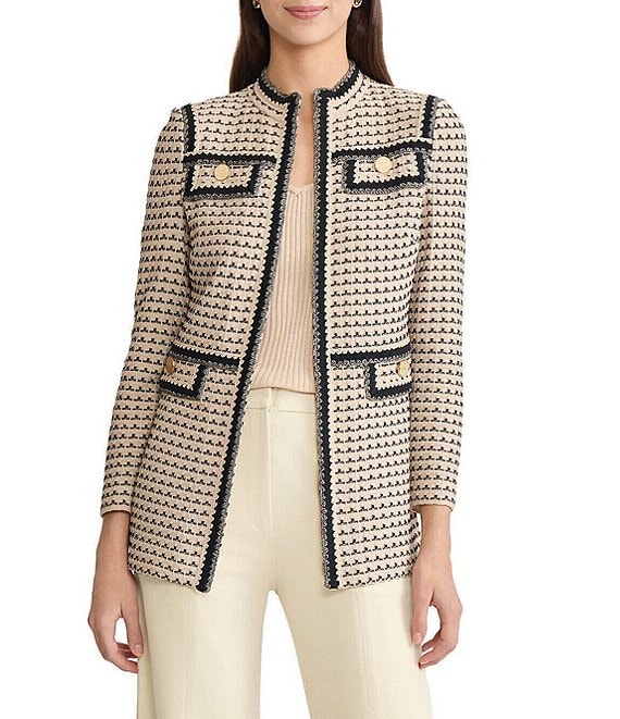 MISOOK Tailored Multi-Stitch Zigzag Knit Jacket