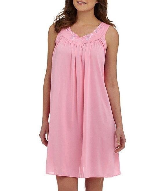 Miss Elaine Floral Embroidered Nightgown | Dillard's