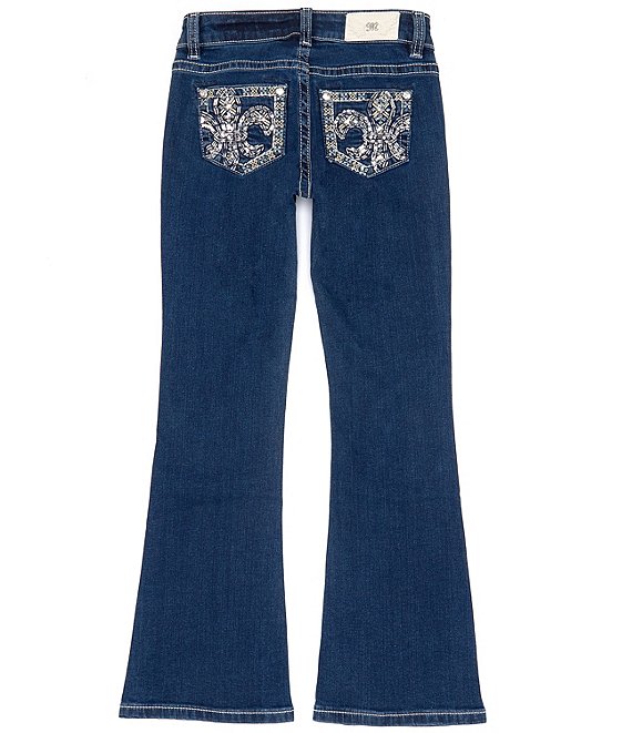 Miss Me Big Girls 7-16 Fleur-De-Lis Embroidered Bootcut Jeans | Dillard's