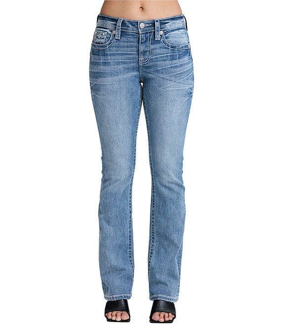 Miss Me Embroidered Wing Scroll Bootcut Jeans