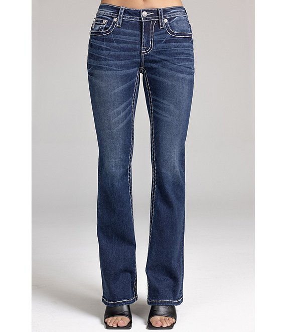 Miss Me Mid Rise Pony Pocket Bootcut Jeans | Dillard's
