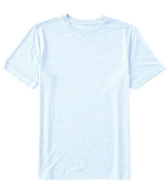 Color:Light Blue Heather - Image 1 - Easy Knit Performance Stretch Short-Sleeve Tee