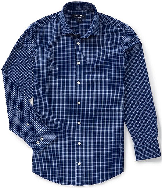 Mizzen+Main Leeward Charles Tonal Grid Long Sleeve Woven Shirt