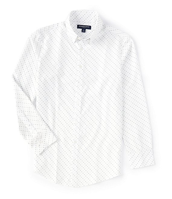 Mizzen+Main Leeward Geo Dot Print Performance Stretch Long-Sleeve Woven Shirt