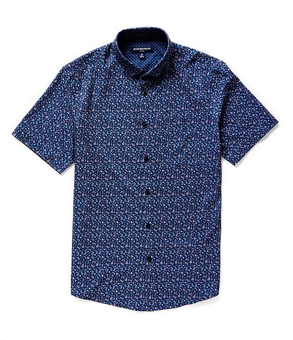 Mizzen+Main Leeward Palm Print Performance Stretch Short Sleeve Woven ...