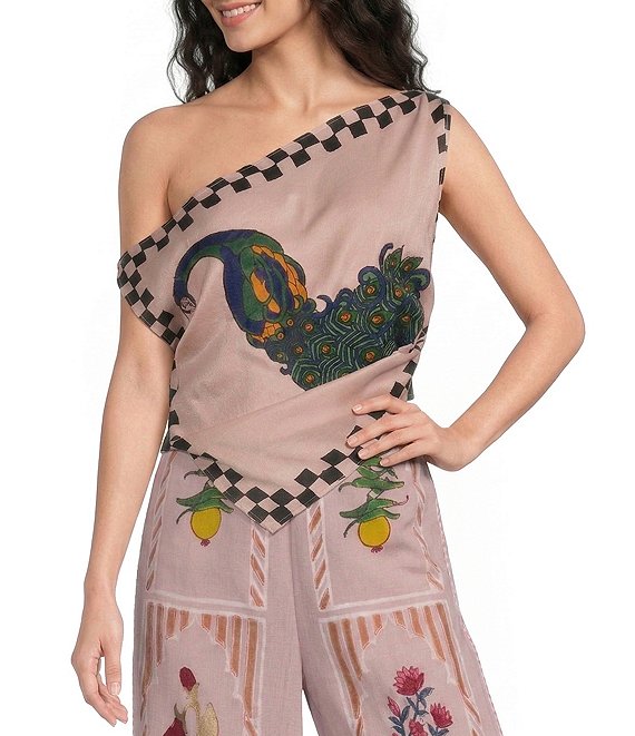 Mo Maya Jaipur Off the Shoulder Scarf Top
