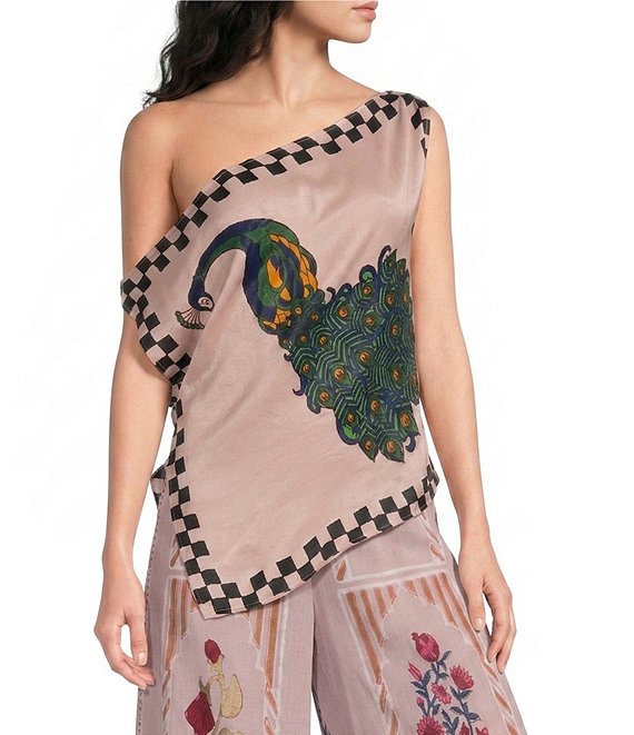 Mo Maya Jaipur Off the Shoulder Scarf Top