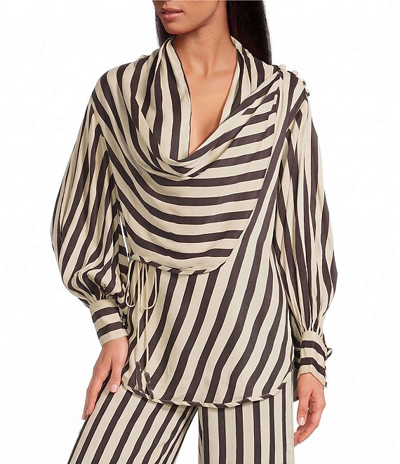 Mo Maya Striped Kimono Top