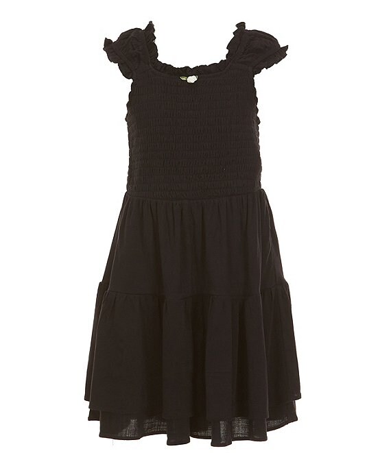 Moa Moa Big Girls Cap-Sleeve Mini-Ruffle Romper