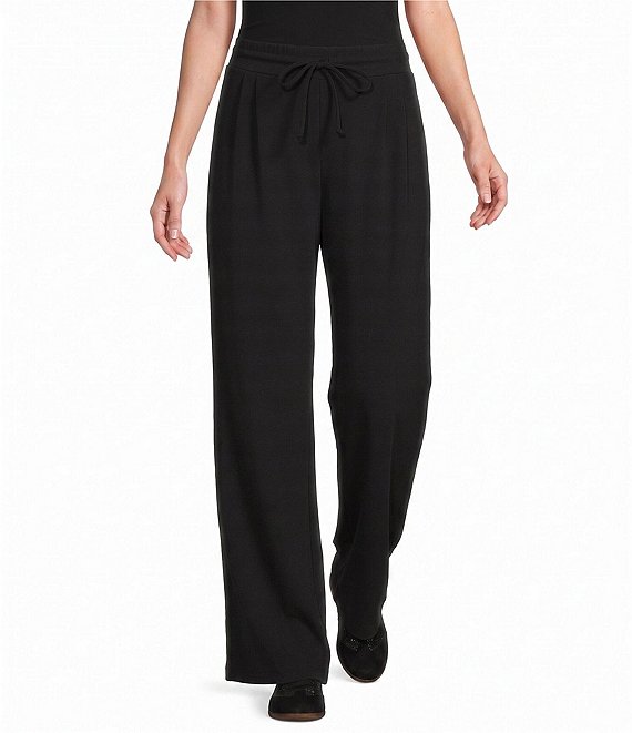 Moa Moa Crepe Wide Leg Tie Front Pants