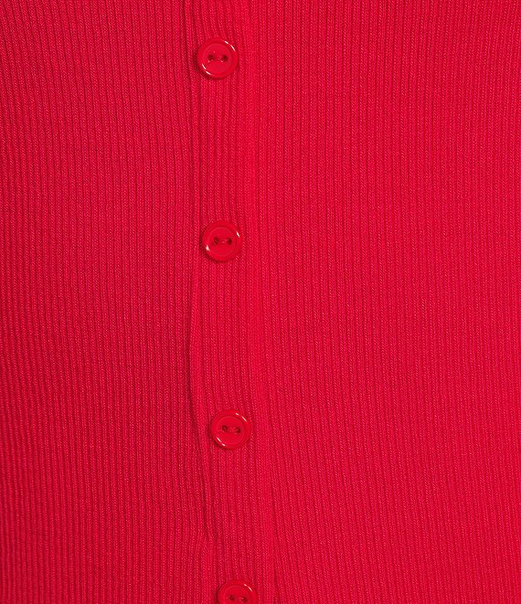 Moa Moa Crewneck Neck Short Sleeve Button-Front Top | Dillard's